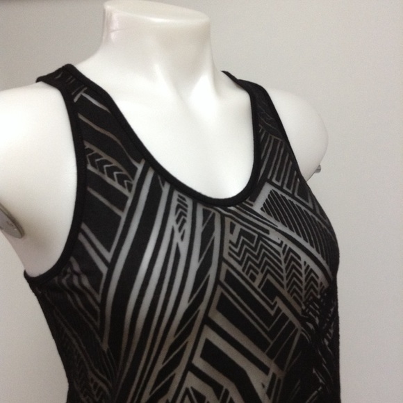 Trouve Tops - Trouve See-through tank top Black Size XS
