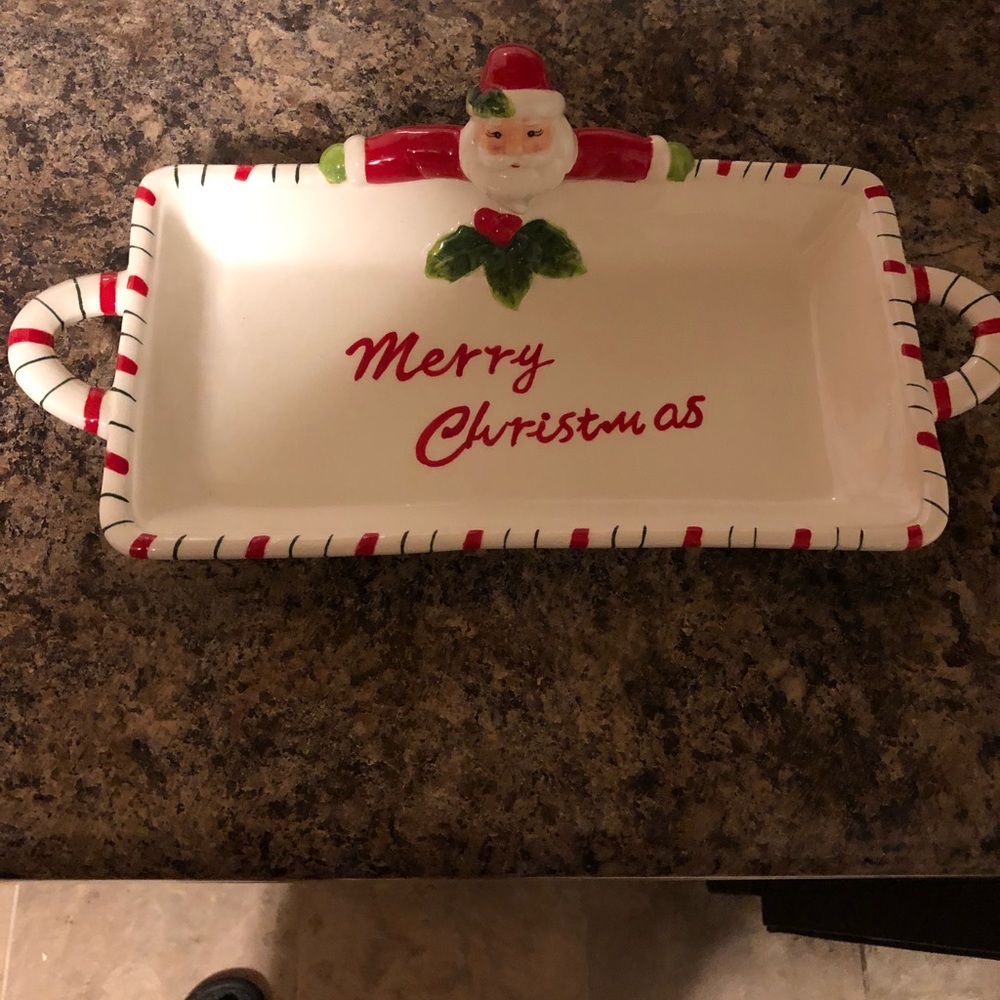 Ceramic Christmas candy dish