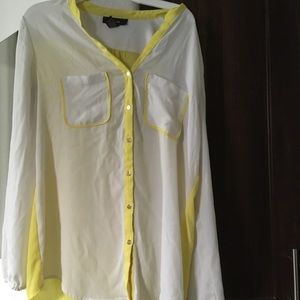 Yellow and white shirt