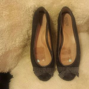 Coach ballerina flats with signature bow