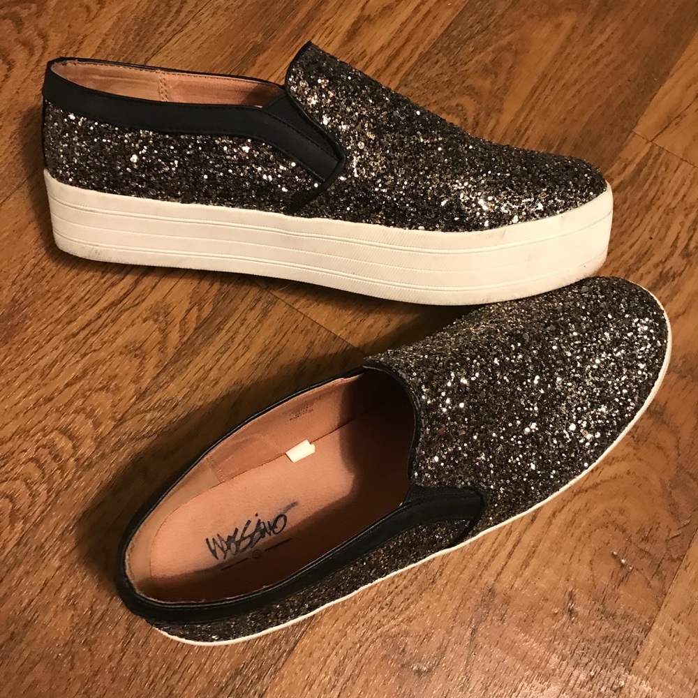 Mossimo Glitter slip-on platform sneakers