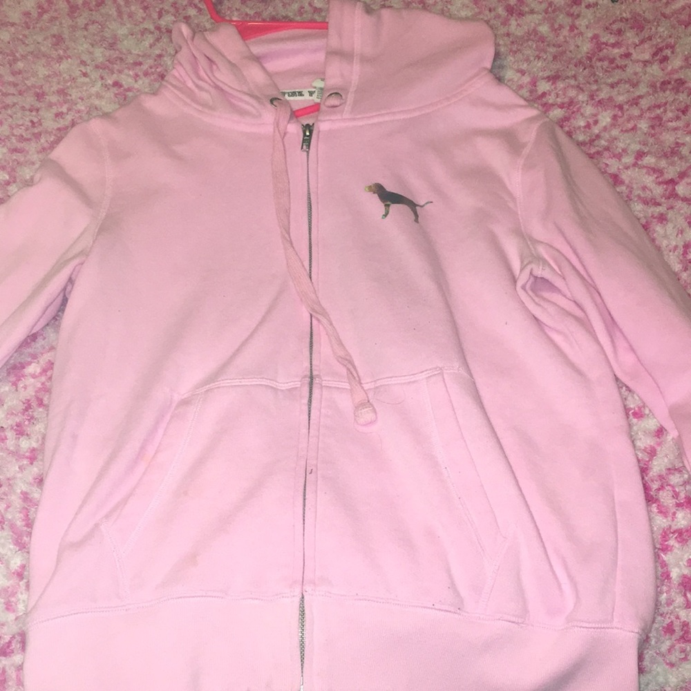 vs PINK zip up hoodie