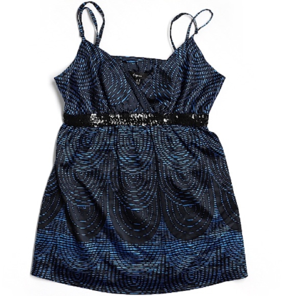 [Express] blue and black tank