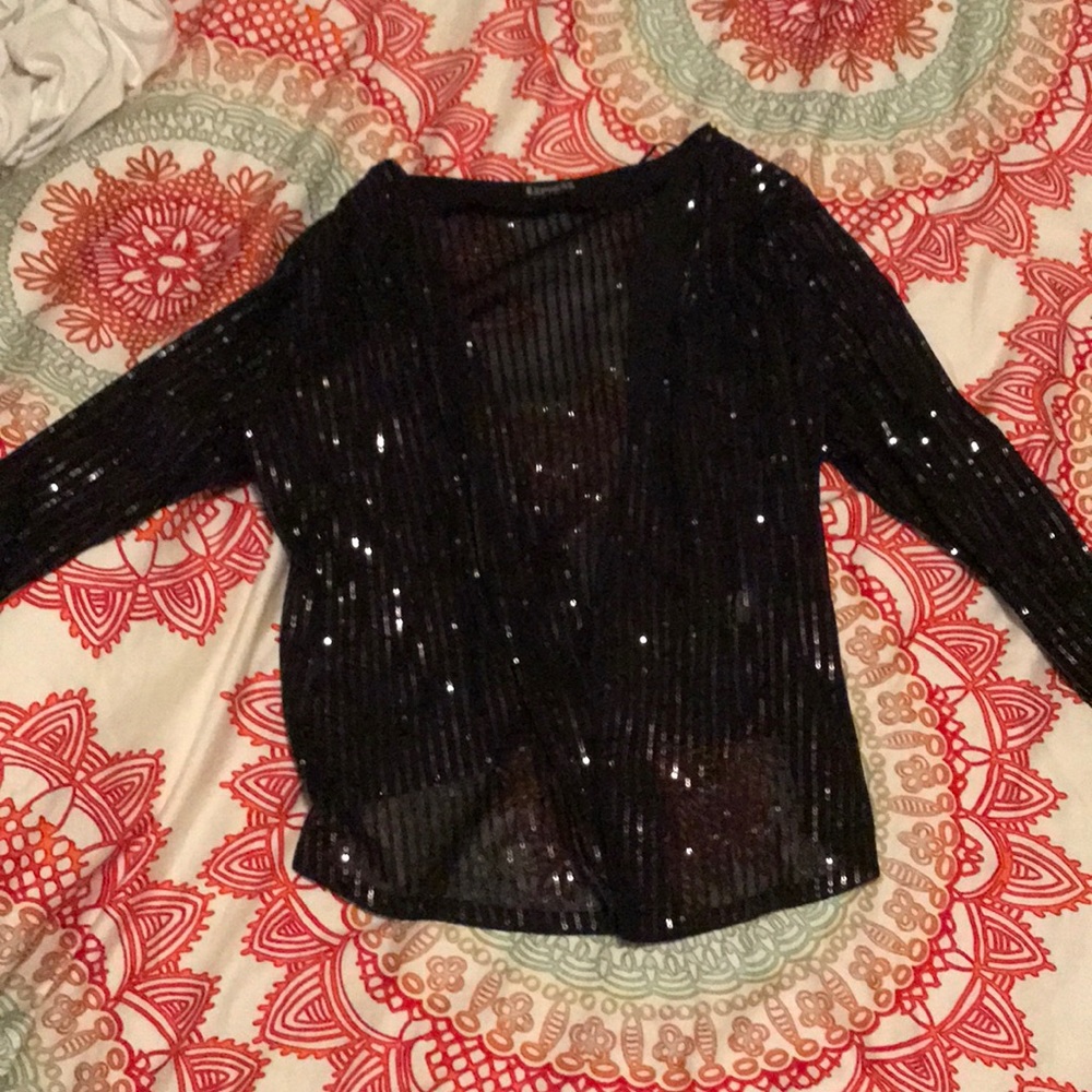 Long sleeve sheer cardigan