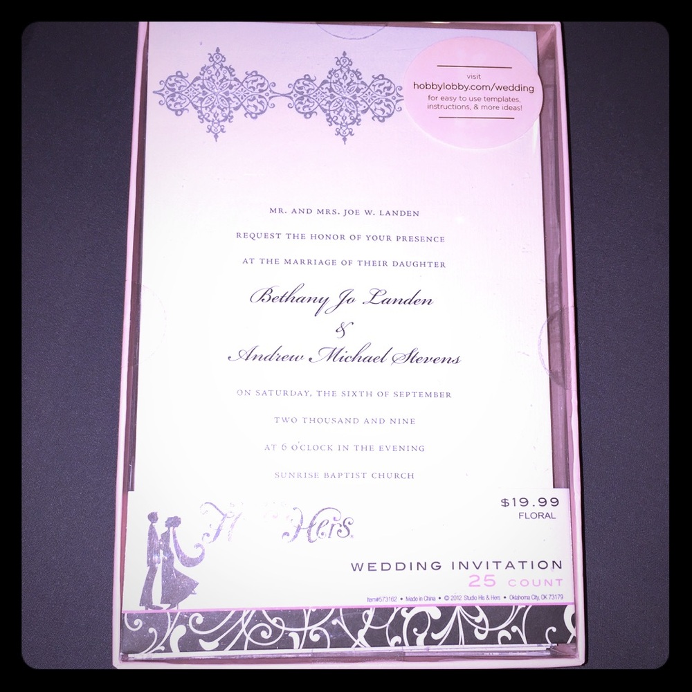 Wedding invitations