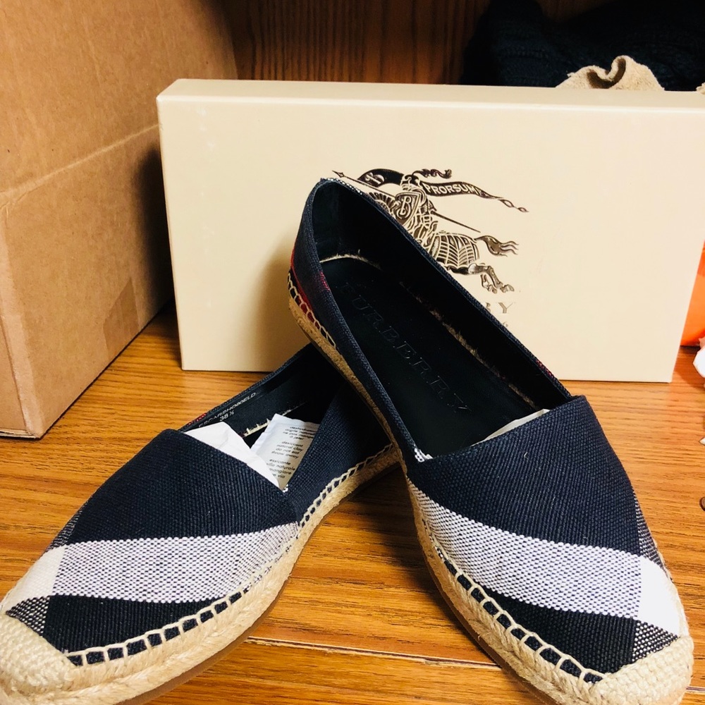 BURBERRY : Hodgeson House Check Espadrille Flats