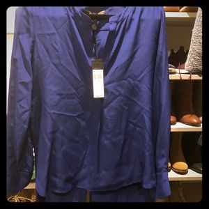 BCBG “Bridgette” open back blouse