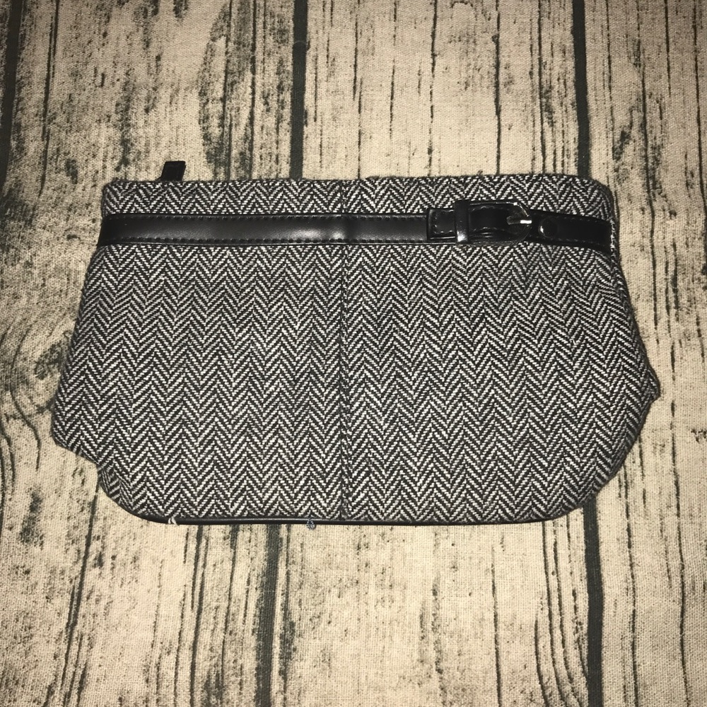 Black and white Herringbone NWOT small handbag