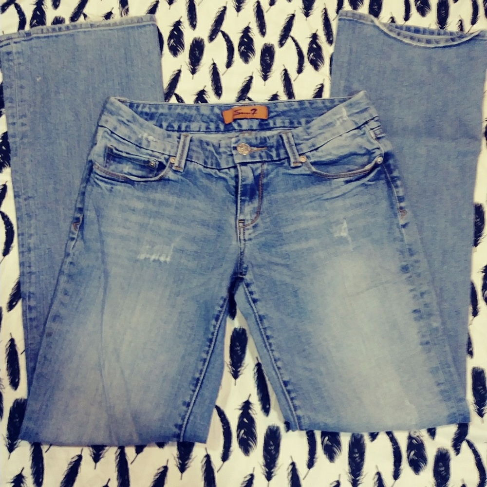 Seven jeans size 27 embroidered pockets EUC