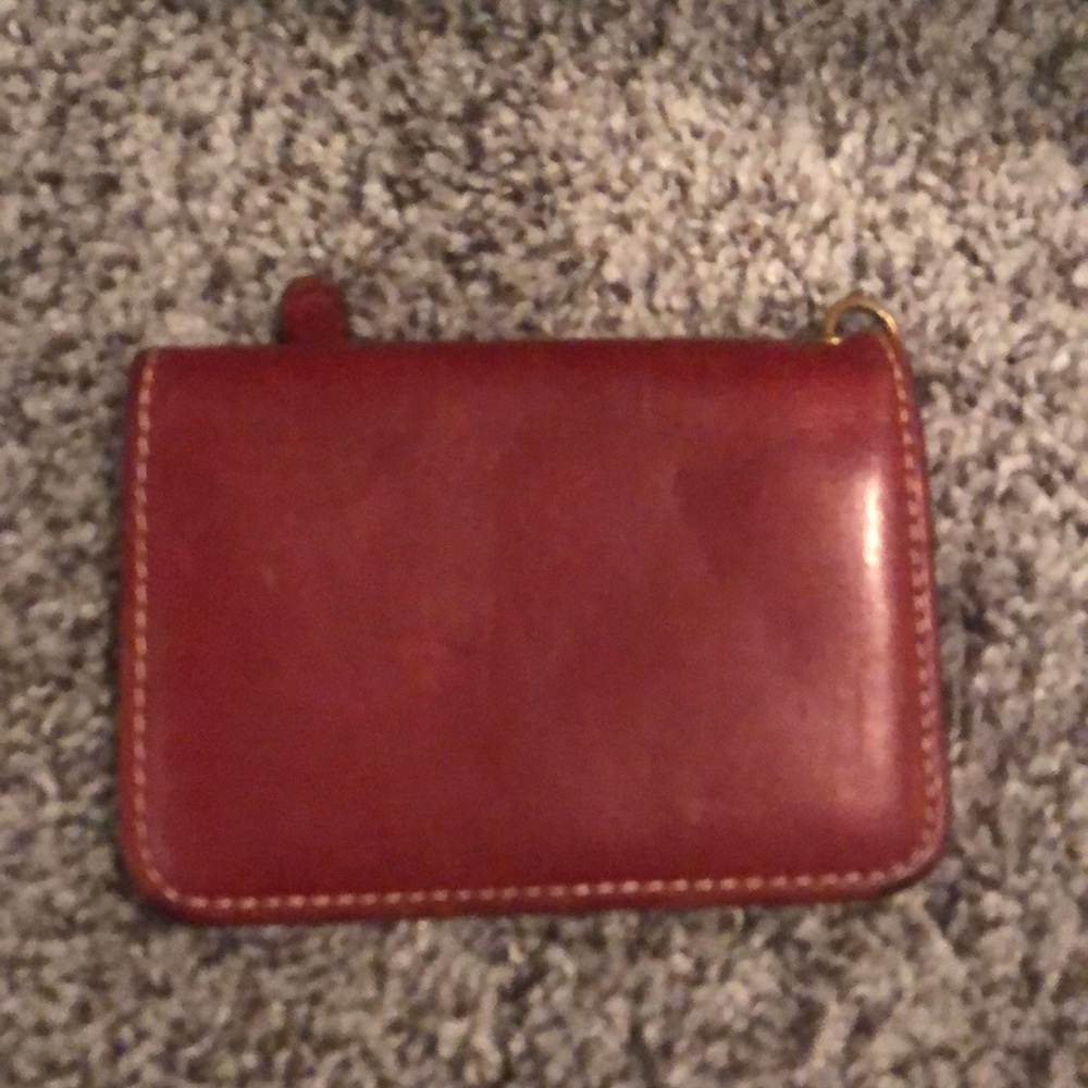 Vintage Coach Red Leather Small Wallet