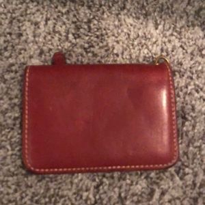 Vintage Coach Red Leather Small Wallet