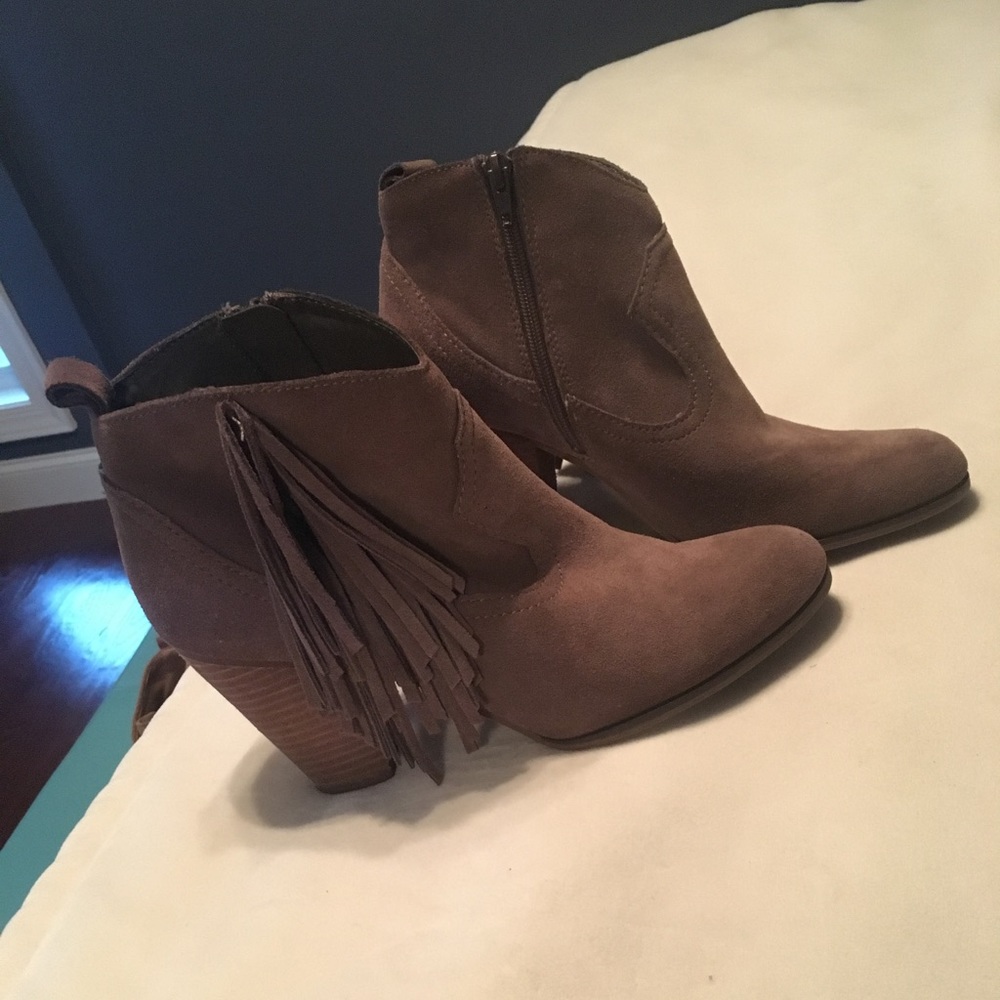 Steve Madden fringe booties