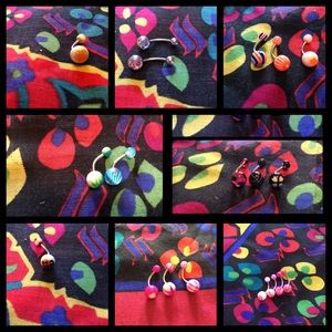 19 piece bellybutton ring mega bundle NWOT