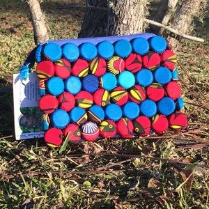 Bottle cap clutch purse
