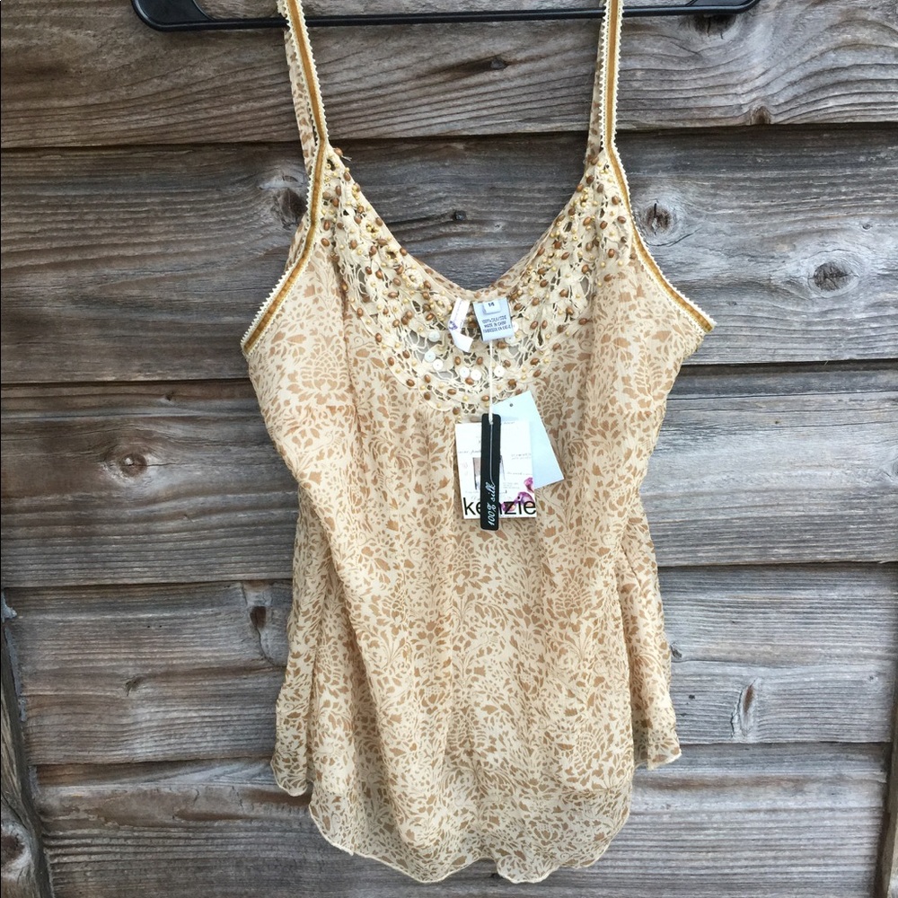 NWT Kenzie Silk Tank Top Blouse sz 14