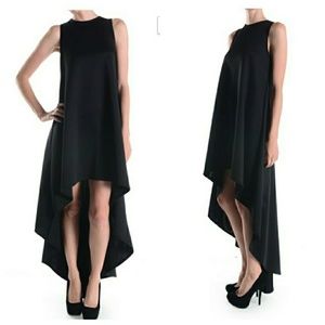 Hi lo black sleeveless dress