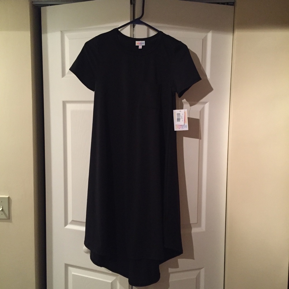 XXS Lularoe Solid Black Carly Noir Collection BNWT