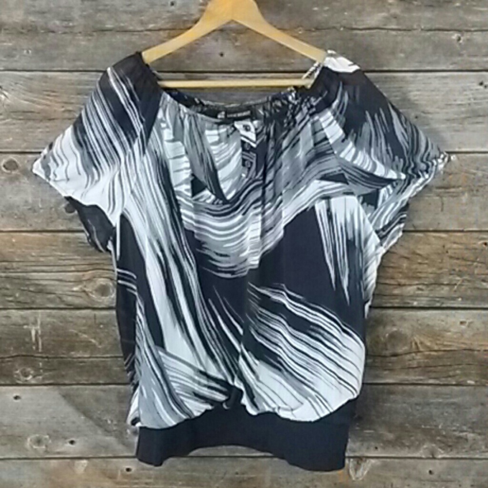 Lane Bryant 22/24 sheer blouse attached tank top