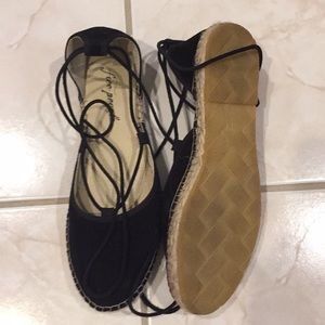 Lace up espadrilles; super cute!