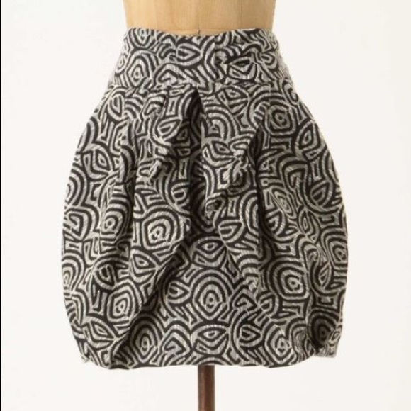 Anthropologie Eva Franco Black Bubble Skirt Size 4 - Picture 1 of 1