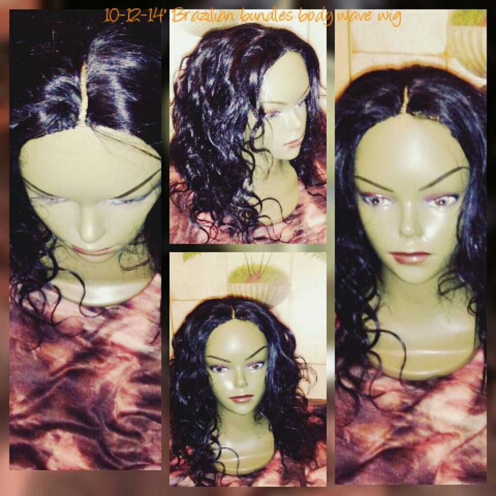Brazilian bundles virgin body wave human wig wigs