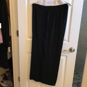 Black dressy pantaloons with side lace details