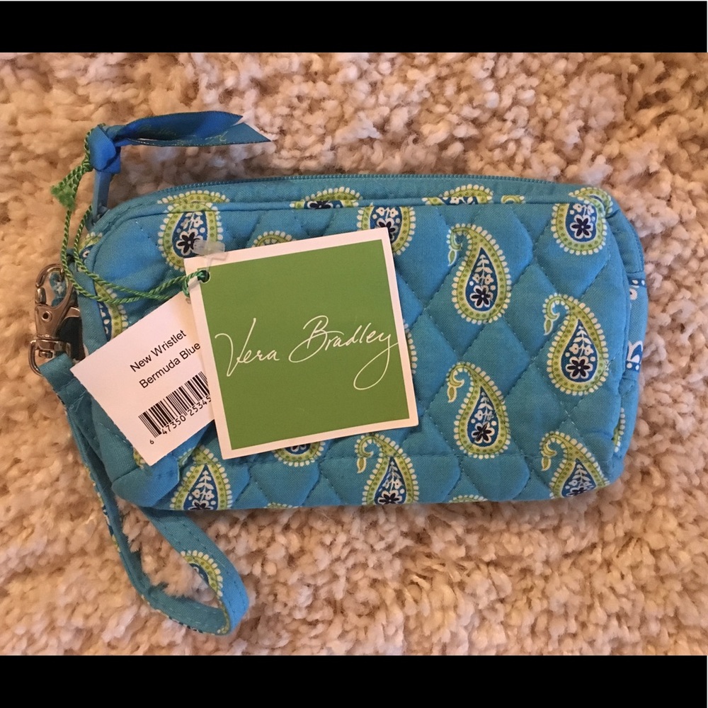 NWT Vera Bradley Wristlet in Bermuda Blue