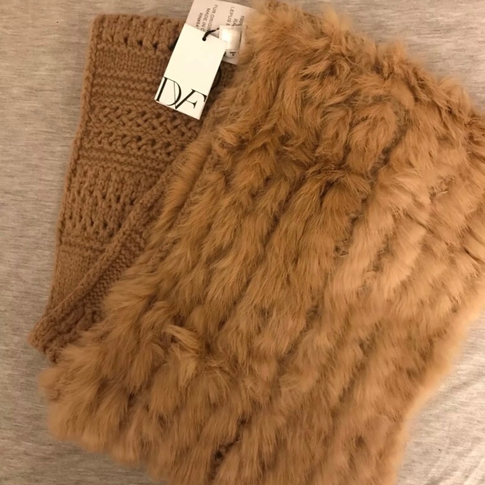 DVF - Rabbit Fur Infinity Scarf