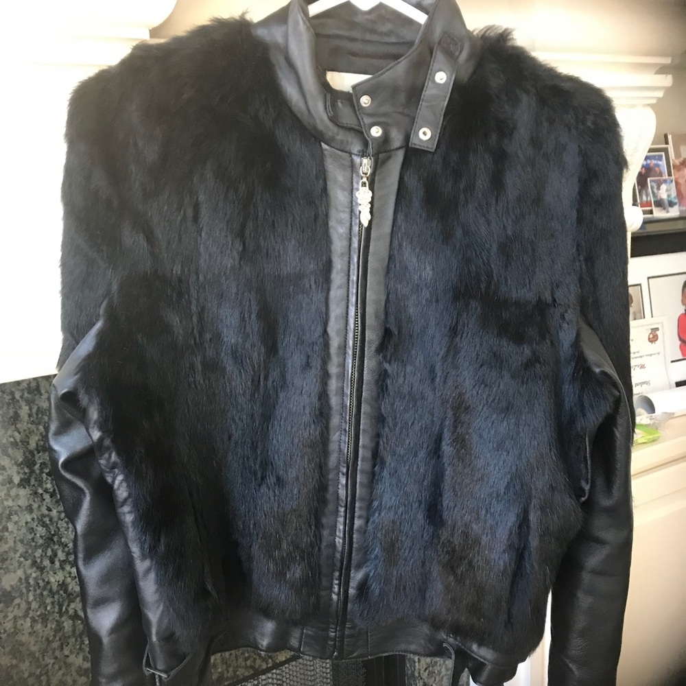 Authentic rabbit fur jacket