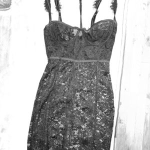 House Of CB Sheer lace black dress