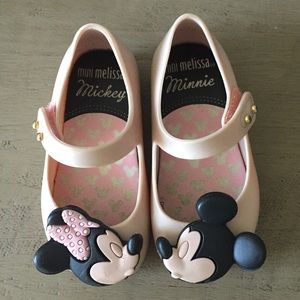 Mini Melissa Minnie Mickey Kiss Pink Toddler Girls