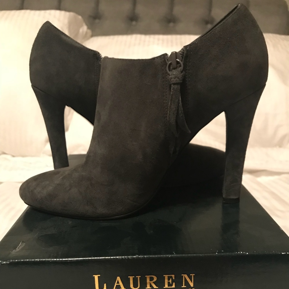 Ralph Lauren Janae Smoke Kidsuede Booties
