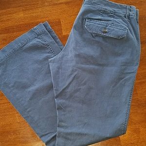 Blue Khaki Flare Pants