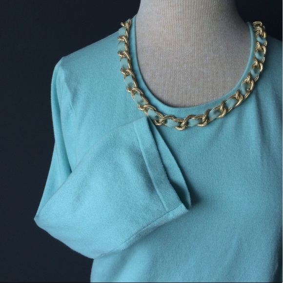 X J. McLaughlin gold chain sweaterknit top - Picture 2 of 6