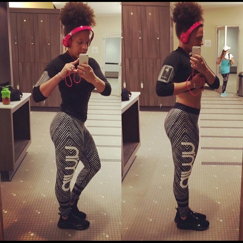 Black circus workout leggings