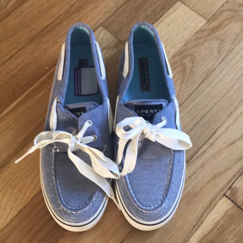 Sperrys blue sequin