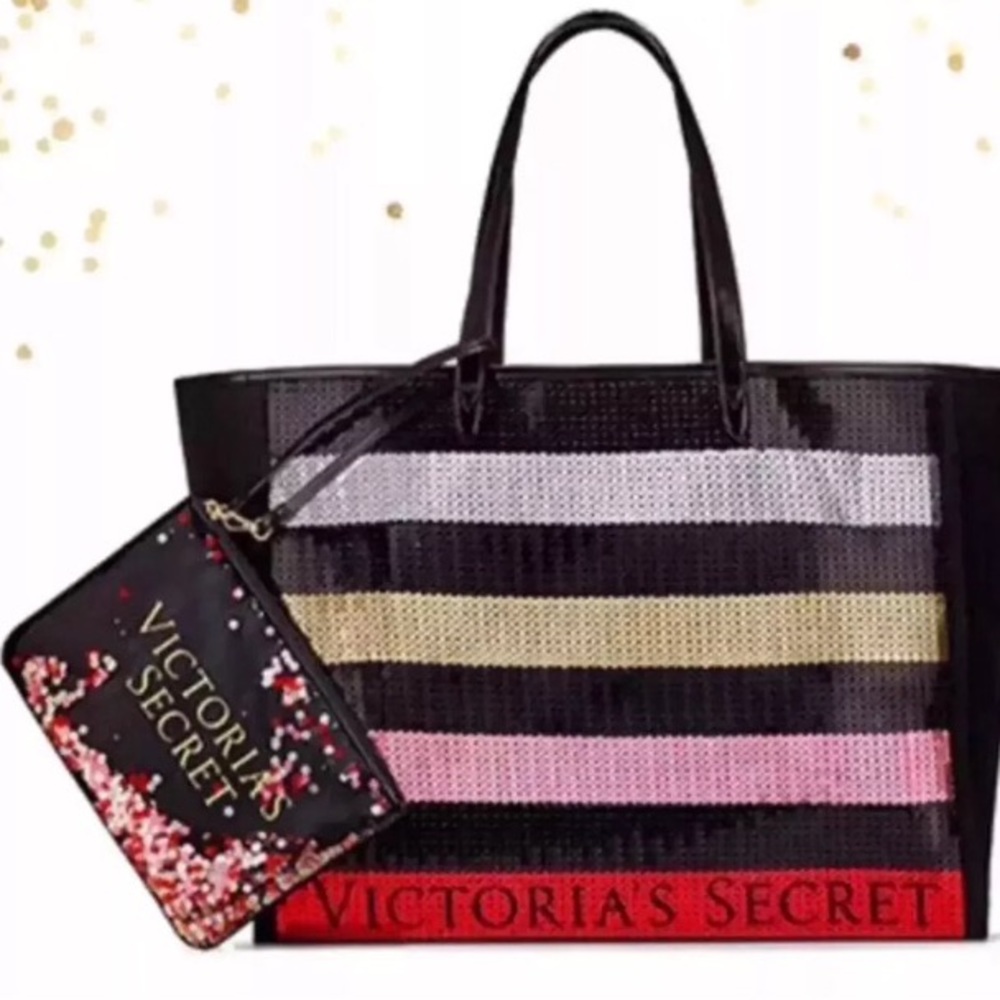 SHANGHAI VICTORIA SECRET TOTE WITH MINI BAG