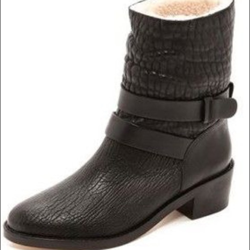 LOEFFLER RANDALL VESPER BOOT WITH SHEARLING LINING
