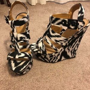 Black and white wedges. Never worn.