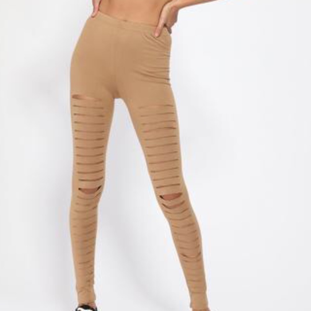 Front split leggings