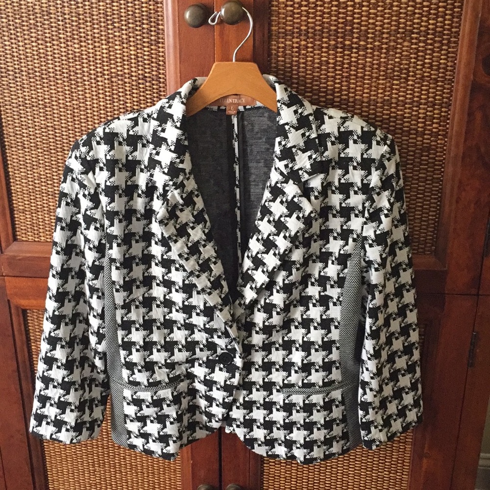 Ellen Tracy Women’s houndstooth blazer