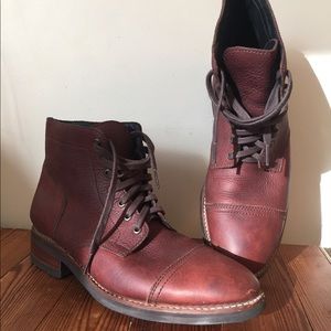 Men's Leather Boots, Size 8
