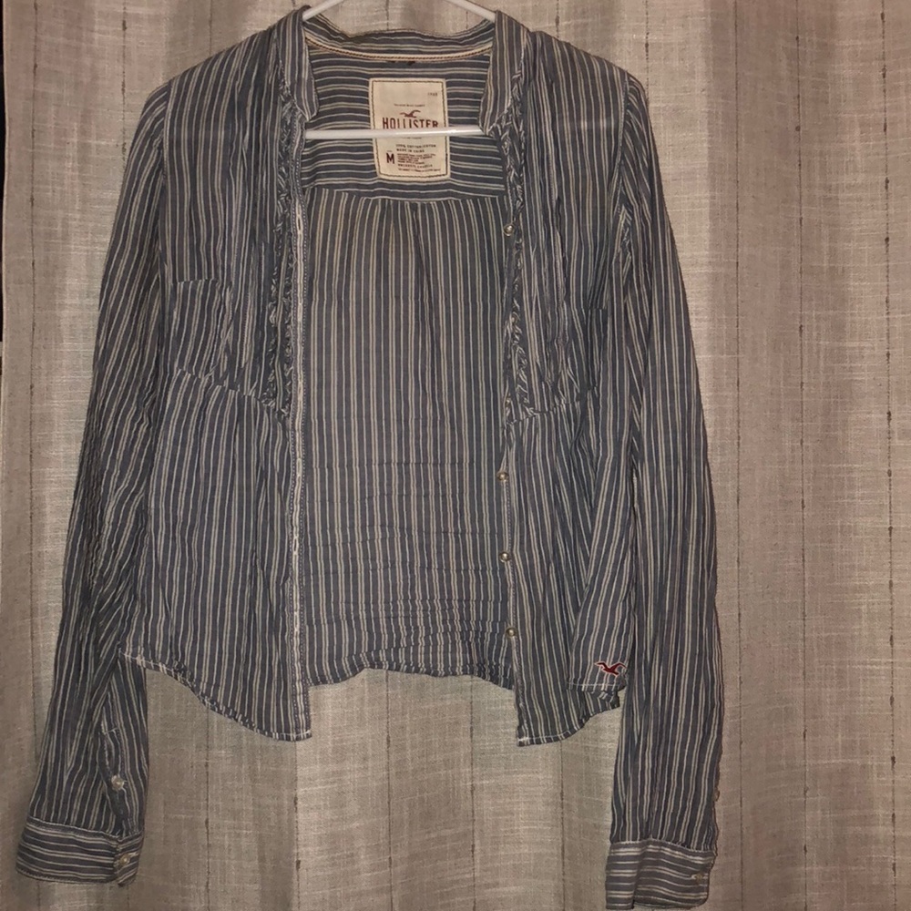 Hollister stripe button up