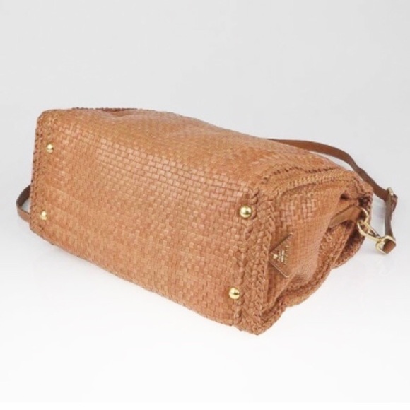 PRADA Woven Leather Madras Bag | NWT - Picture 2 of 8