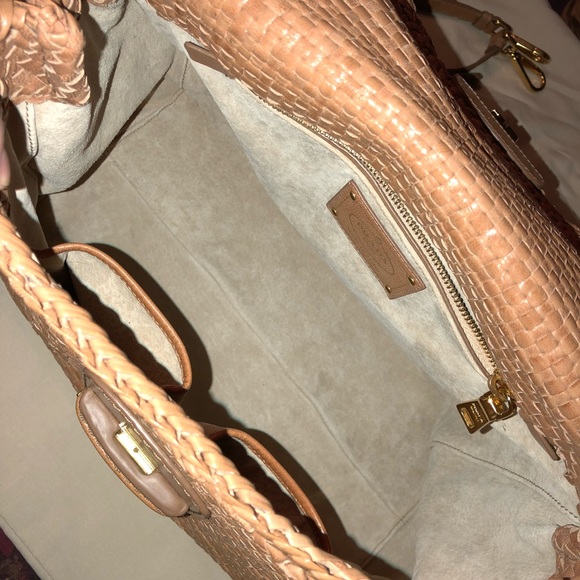 PRADA Woven Leather Madras Bag | NWT - Picture 4 of 8