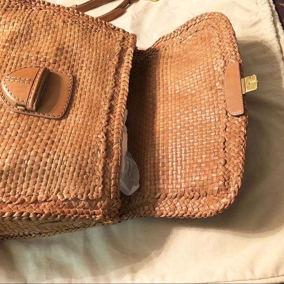 PRADA Woven Leather Madras Bag | NWT - Picture 6 of 8