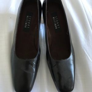 Black leather Stuart Weitzman pumps