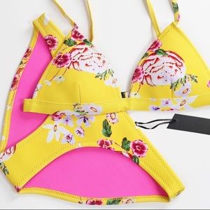 🌺🔥Triangl bikini set in bright yellow