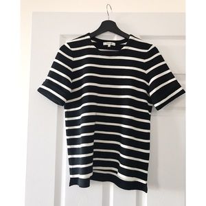 Madewell Black & White Stripe Sweater Top