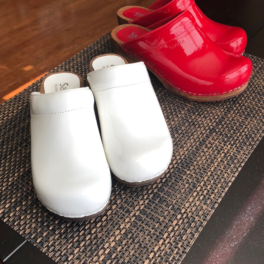 SOLD***!!2 Bundle Sanita Danish Clogs Retro Patent